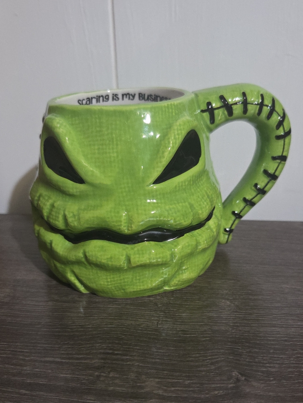 Disney Lime Green Sculpted Character Ceramic Mug with Black Accents - Picture 1 of 12